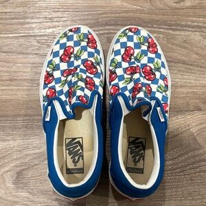 Vans Kids Cherry Checkered Slip-On Sneakers